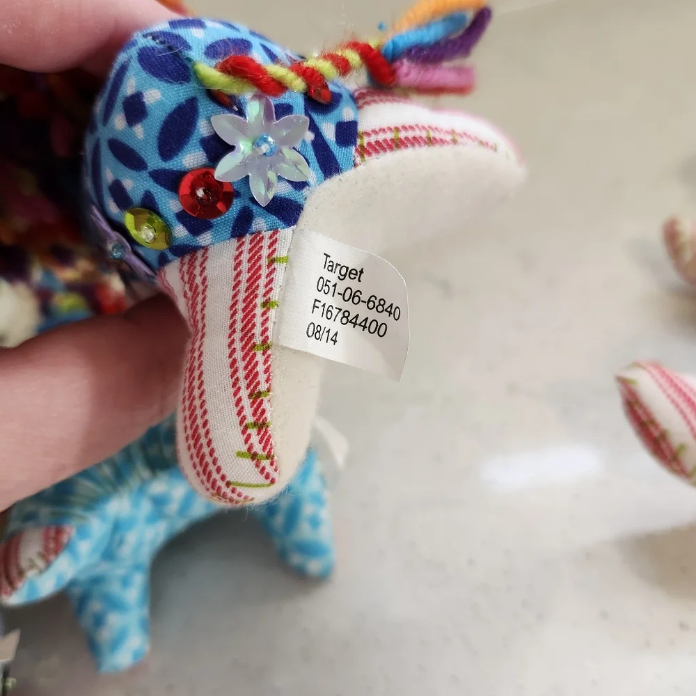Lot Of 4 Target Bullseye Playground Whimsical Circus Ornaments 2014